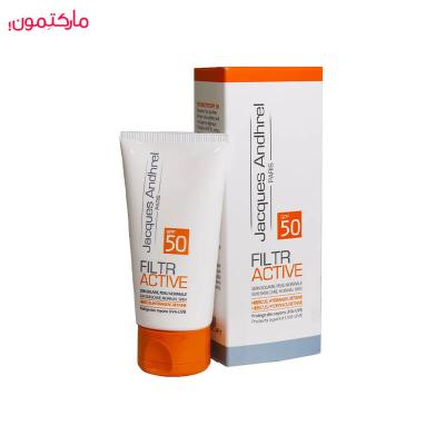 کرم ضد آفتاب ژاک آندرل مناسب پوست های معمولی با SPF50 حجم 50 میلی لیتر بدون رنگ